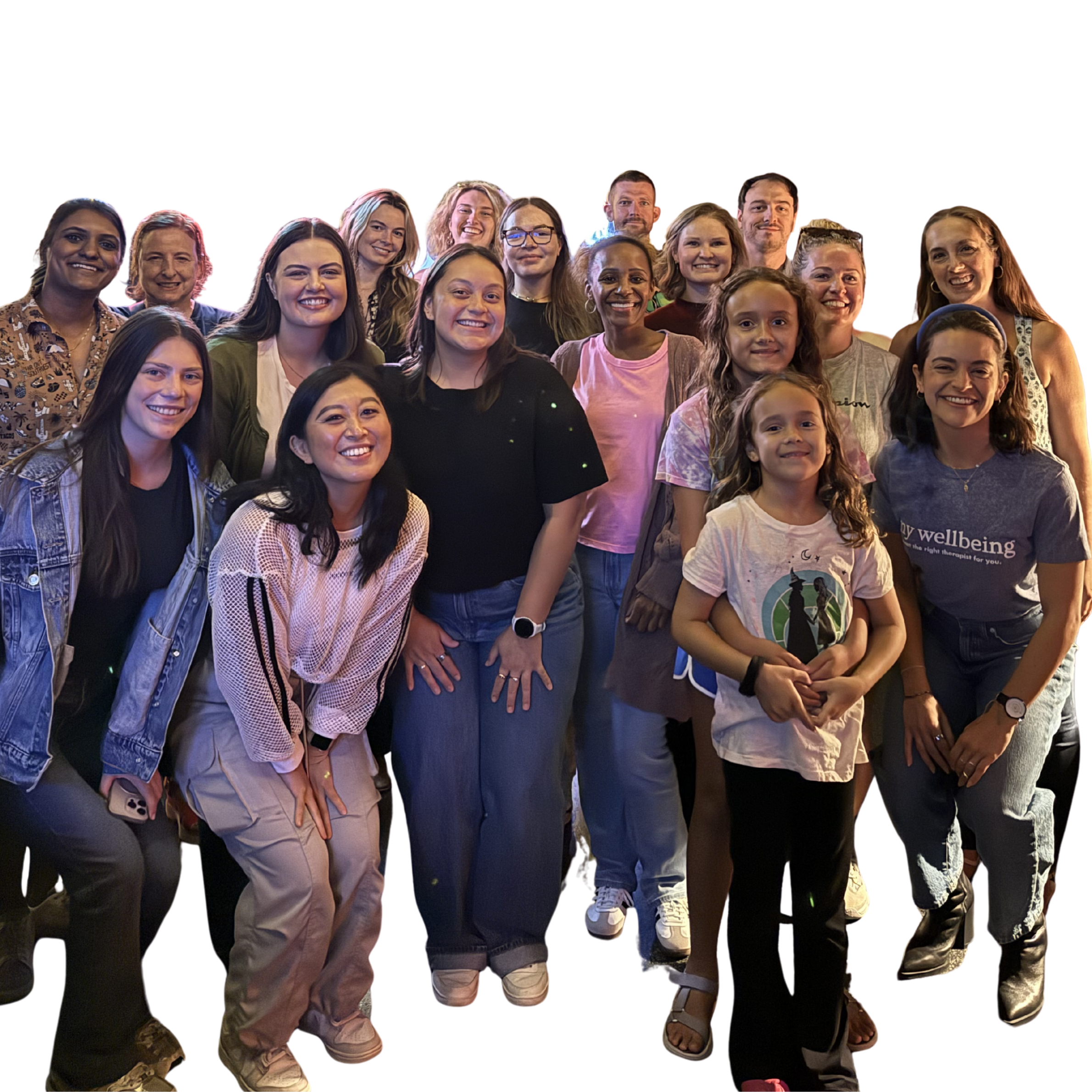 Members of the Dedicated team at a Wellbee party